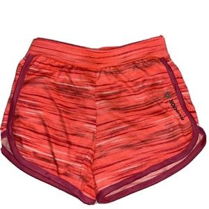 Reebok girls athletic shorts orange/pink new sz 6